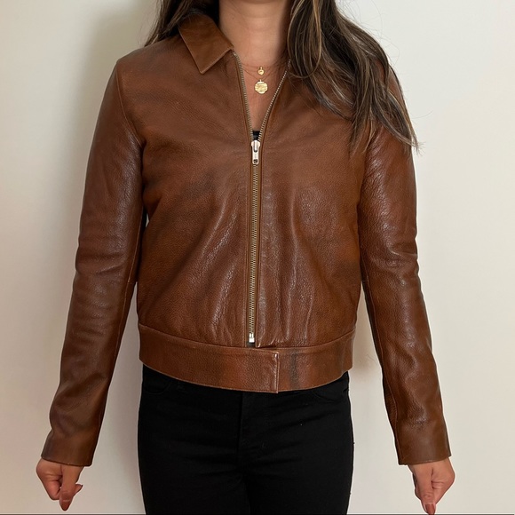 Brown Alternative Leather Jacket Sz Small - manufactured for Levi’s - Picture 3 of 9